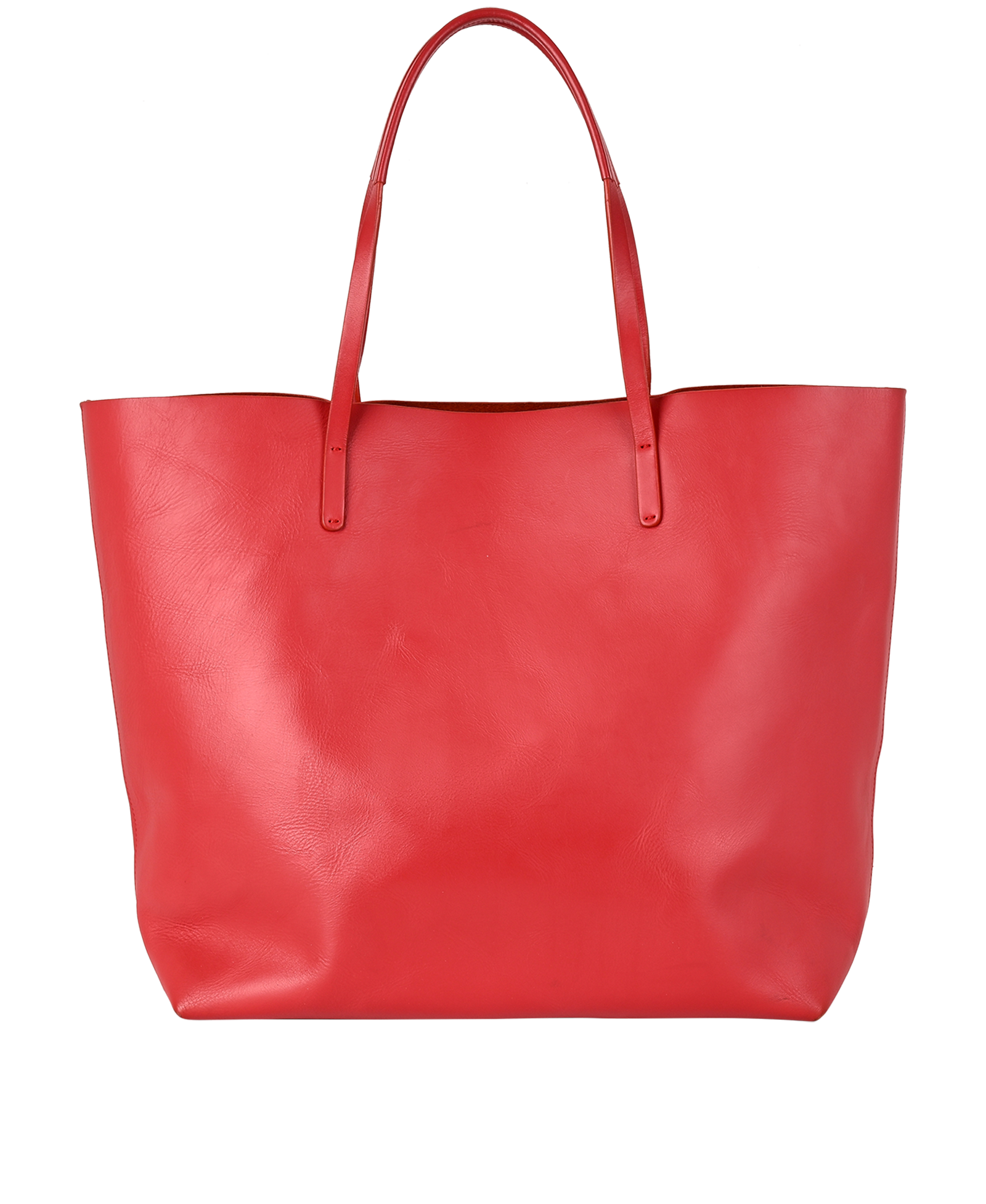 Studio Shopper Tote, &pound;180, Handbags, Red, Leather, Back view